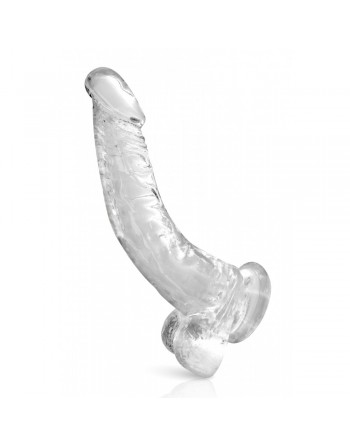 Gode jelly courbe transparent ventouse taille XL 22cm